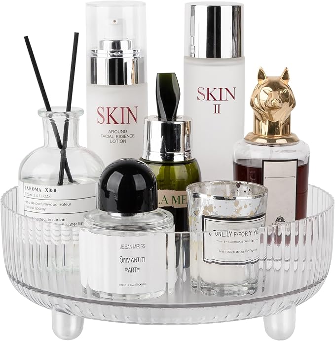 360 Rotating Makeup Organizer Perfume Tray Skincare Holder Spinning Cosmetic by Anyoifax