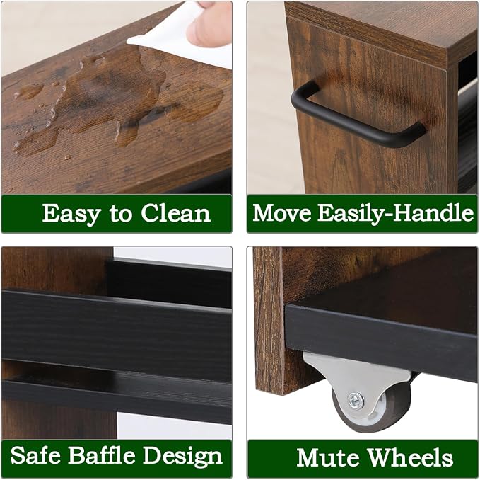 TEAMIX 4 Tier Slim Storage Cart - Image 5