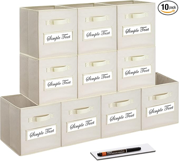 artsdi 11 Inch Storage Cube, Storage bin Foldable Fabric Cube Storage Bins by Artsdi