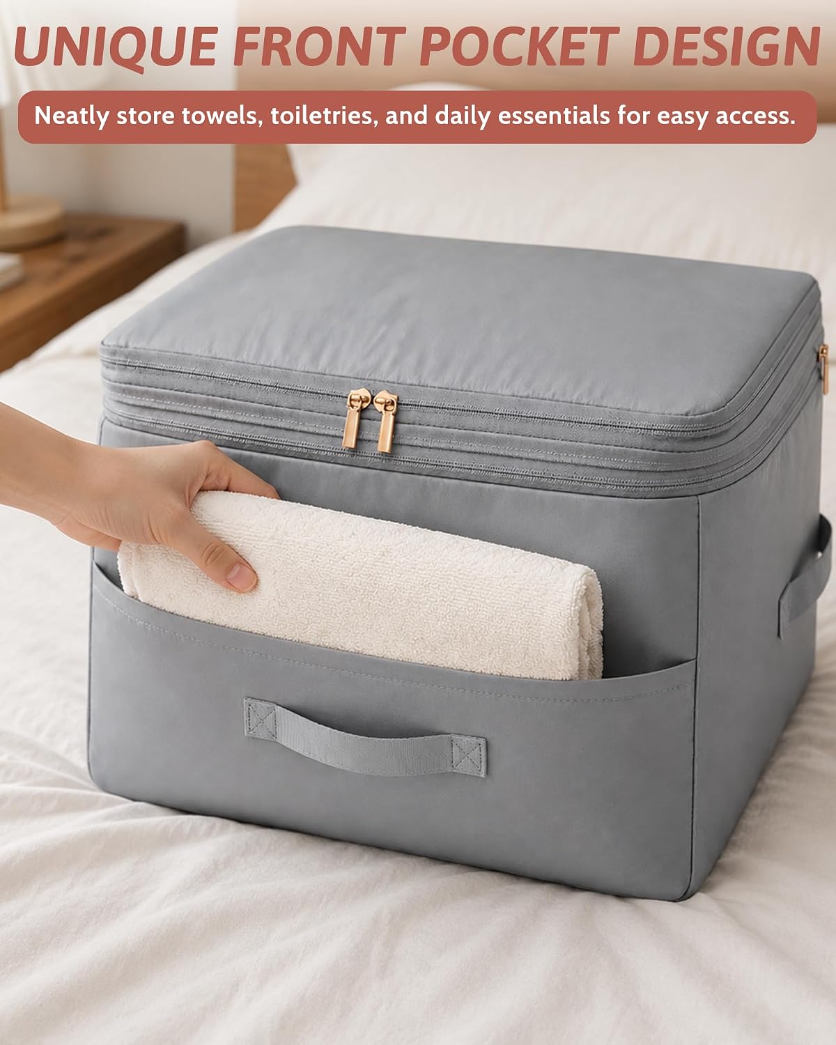Ultra Space Saving Self Compression Organizers, 2 Pack Double Zipper