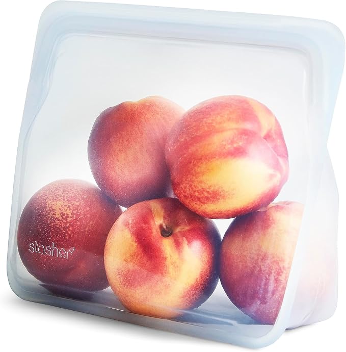Stasher Silicone Reusable Storage Bag, Stand-Up Mid, Reusable Freezer Bag by Stasher