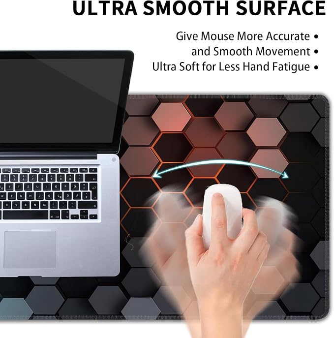 Hexagon Honeycomb Large Mouse Pad, Gaming Keyboard Desk Pad, Extended Mouse Mat - Image 5