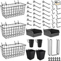 Pegboard Basket Organizers, Peg Board Large Baskets Hooks Bins Cups Tool by GCORE