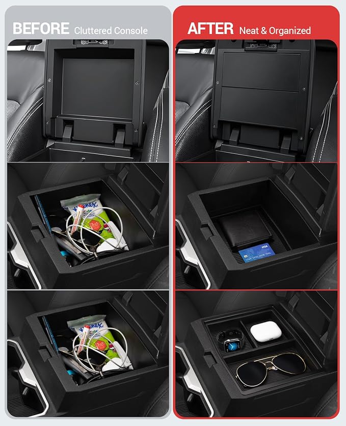 Ecarzo 3PCS Center Console Organizer - Image 6