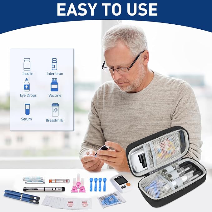 Insulin Cooler Travel Case, Portable Temperature Display Medicine Travel Cooler - Image 7
