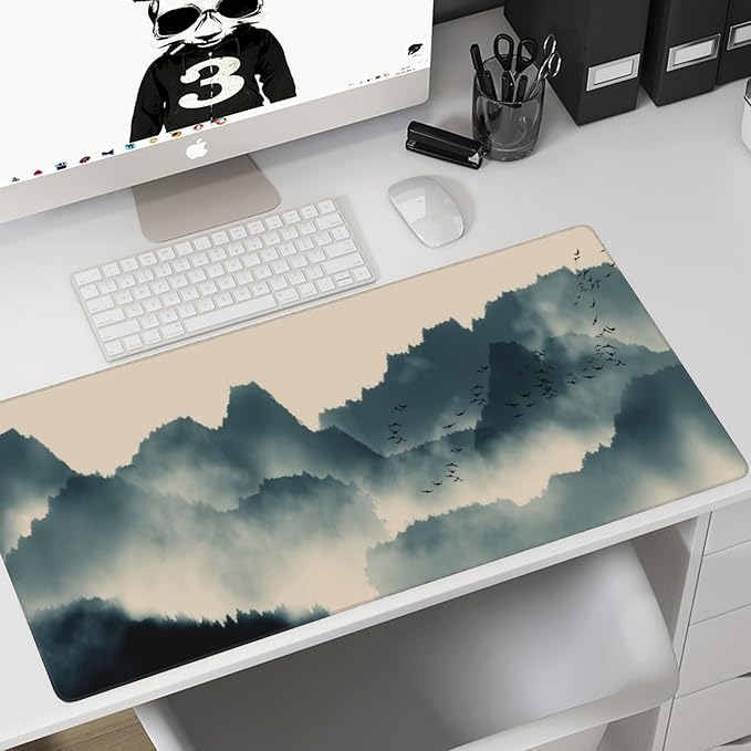 Gaming Mouse Mat Ink and Water Landscape Painting Large Mouse Pad Extended - Image 7