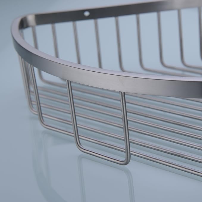 304 Stainless Steel Shower Caddy Corner Basket Shelf Bathroom Organizer Wall - Image 8