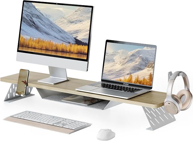 Fenge Dual Monitor Stand, 42.5 Inch Monitor Riser by Fenge