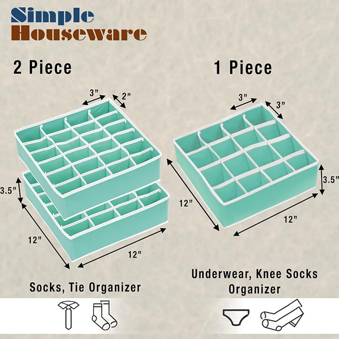 Simple Houseware Sock Drawer Organizer - Image 2