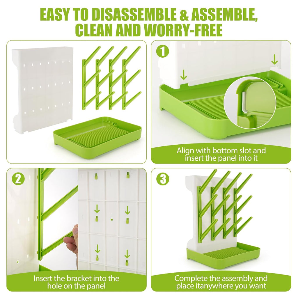 Baby Bottle Drying Rack, Space Saving Baby Bottle Organizer for