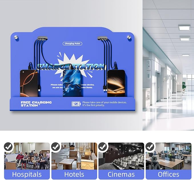 8-Port Wall Mounted Charging Station - Image 3