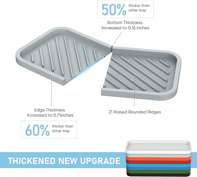 EG-SIPRO Silicone Sponge Holder-Large Thick Durable 10" Sink Organizer - Image 2