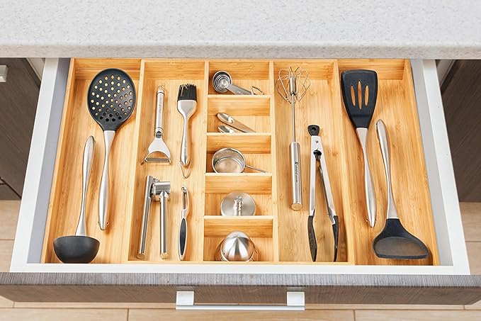 Umilife Extra Large Expandable Kitchen Drawer Organizer - Image 6