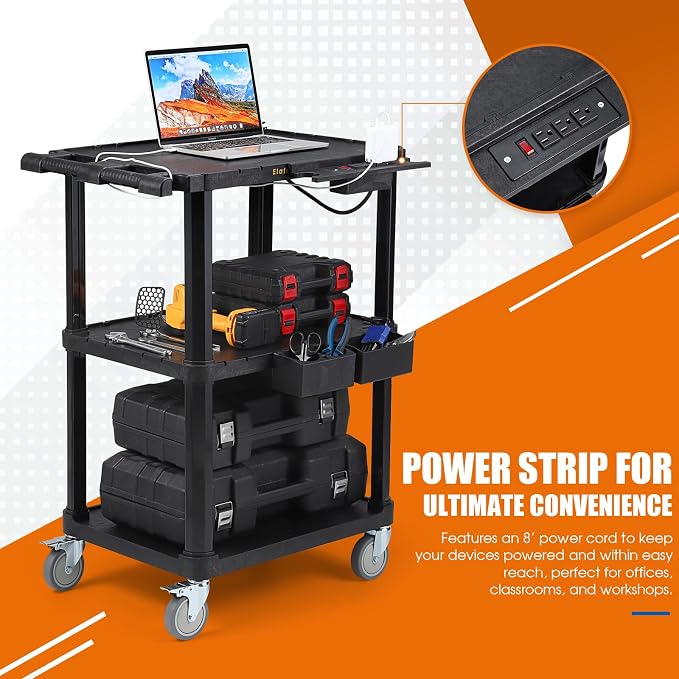 ELAFROS Heavy Duty 3-Tier AV Cart - Image 5