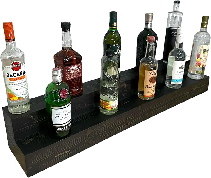 2 Tiered Countertop Liquor Bottle Display Shelf — Holds 26 Bottles Bar by Unknown
