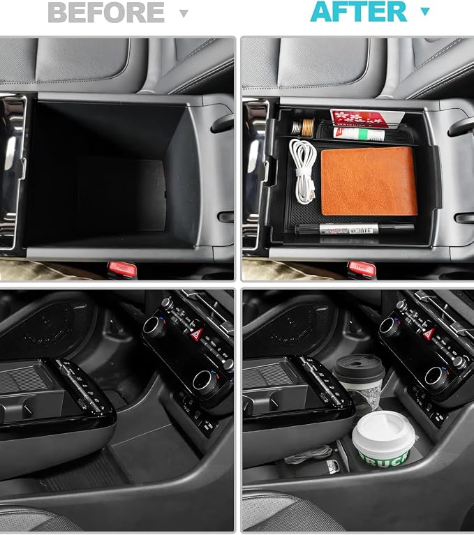 CDEFG 2Pcs Lower Center Console Tray Floor Console Organizer - Image 3