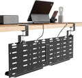 Under Desk Cable Management Tray, 30.2" Vertical Metal Pegboard Organizer by Pegzone
