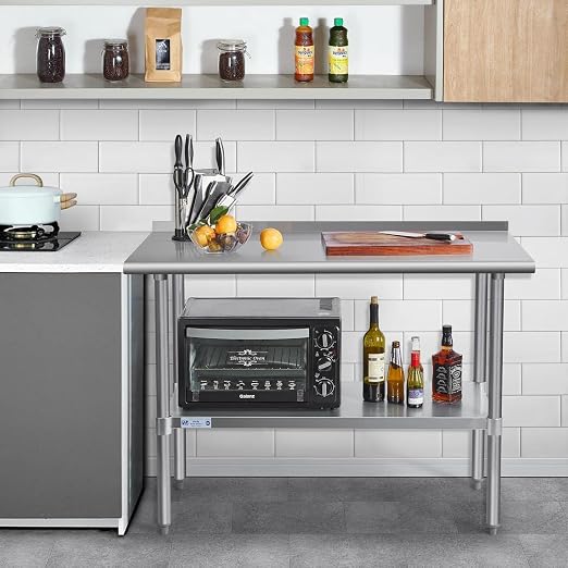 Hally Stainless Steel Table for Prep & Work 24 x 48 Inches, NSF Commercial - Image 2