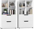 GOFLAME 4-Tier Bookcase with 2 Drawers, 51” Tall Bookshelf with 4-Cube Open by GOFLAME