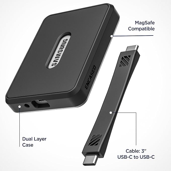 Encased Magnetic Case for Samsung T7 Portable SSD - Image 5