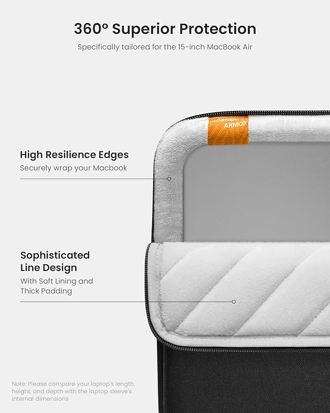 tomtoc 360° Protective Laptop Sleeve - Image 4