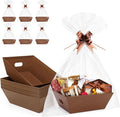 AFOROEOA 10PACK Baskets for Gifts Empty, 10x12”Thick Brown Gift Basket by AFOROEOA