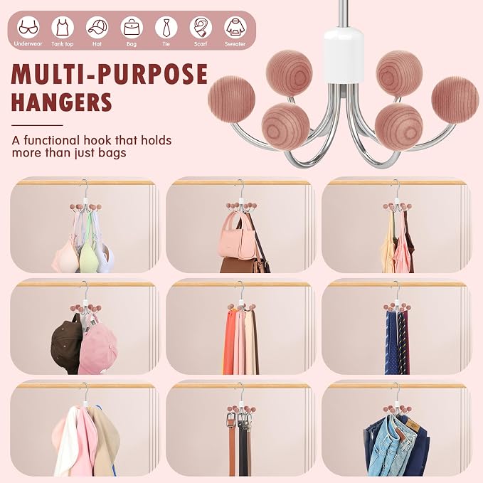 DOIOWN Purse Organizer, 4 Pack Space Saving Purse Hangers - Image 4