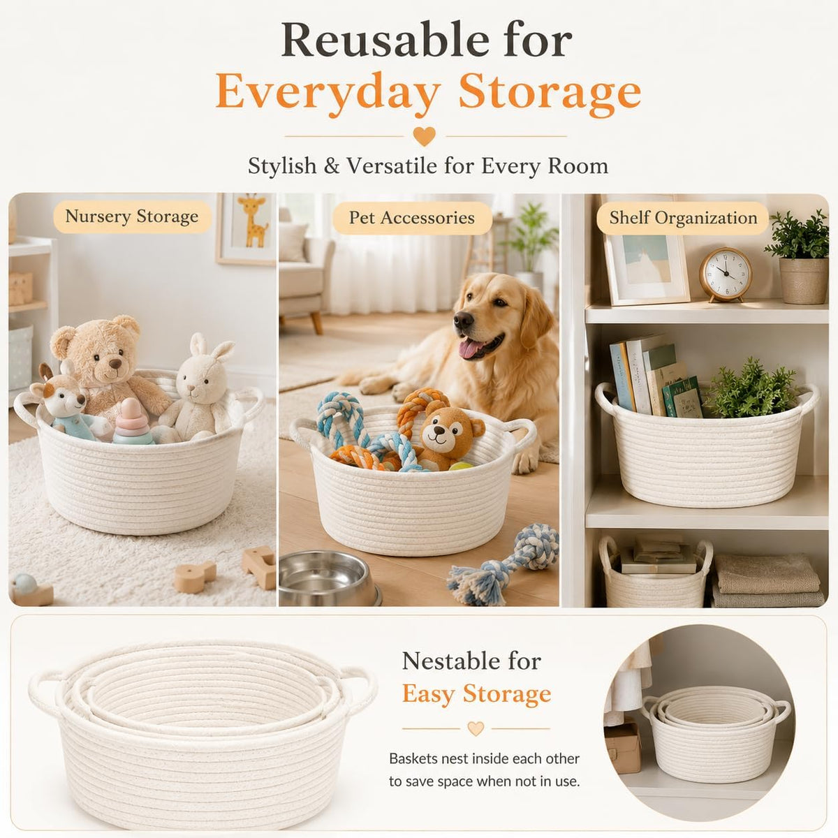 9Pcs Baskets for Gifts Empty with Gift Bags and Ribbons, Small Cute