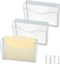 EASEPRES 3 Single Pocket Mesh Hanging File Organizer, Vertical Wall Mounted by EASEPRES