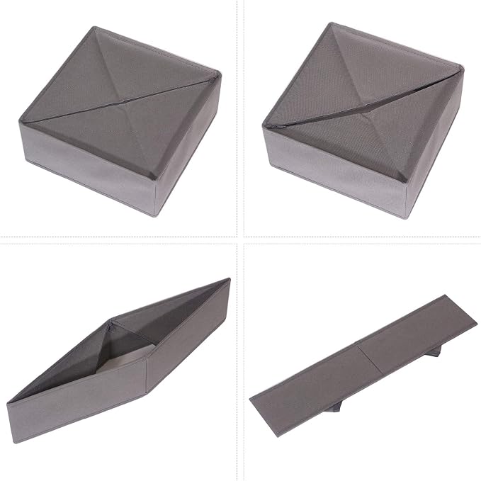 DIOMMELL 4 Pack Foldable Cloth Storage Box Closet Dresser Drawer Organizer - Image 3