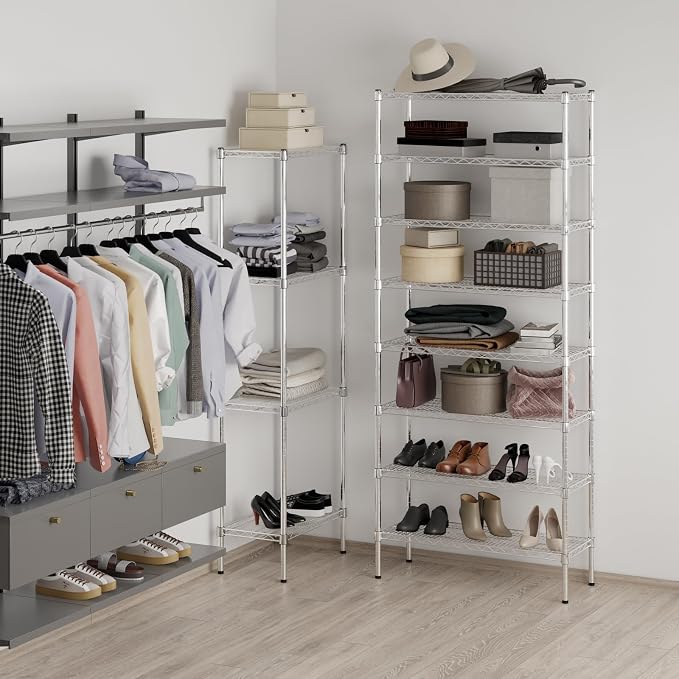 14" Deep x 36" Wide x 86" Height Wire Shelving Kit | 8-Tier |NSF Commercial - Image 4