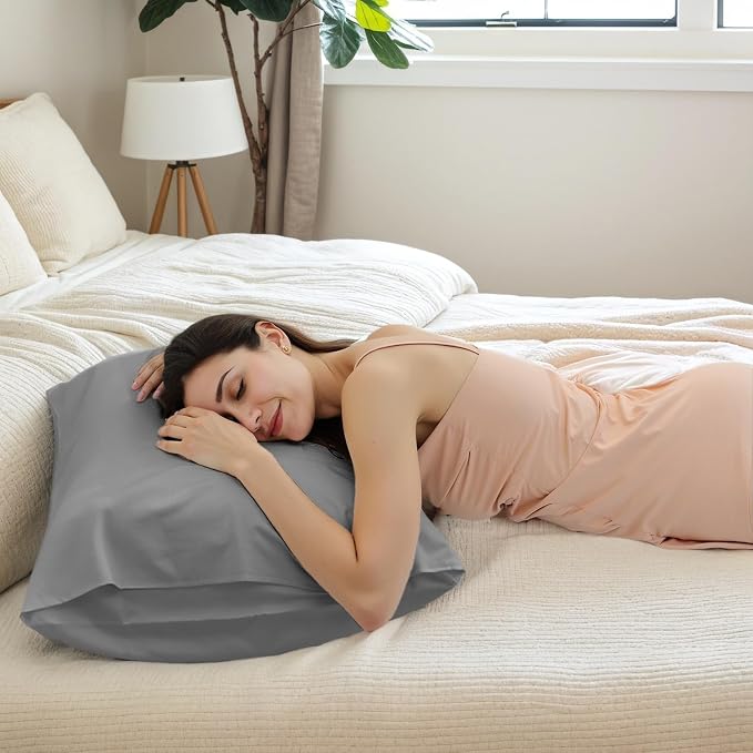 Pillow Cases Standard Size 2 Pack, Bamboo Rayon Cooling Pillowcases - Image 2