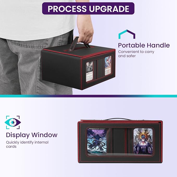 Card Storage Box for MTG with Commander Display for Trading Cards 400+ - Image 2