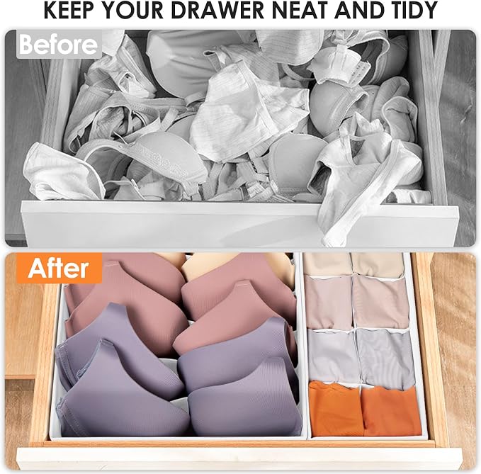 Criusia Drawer Organizer Clothes, 16 Pack Dresser Organizer Bins - Image 6