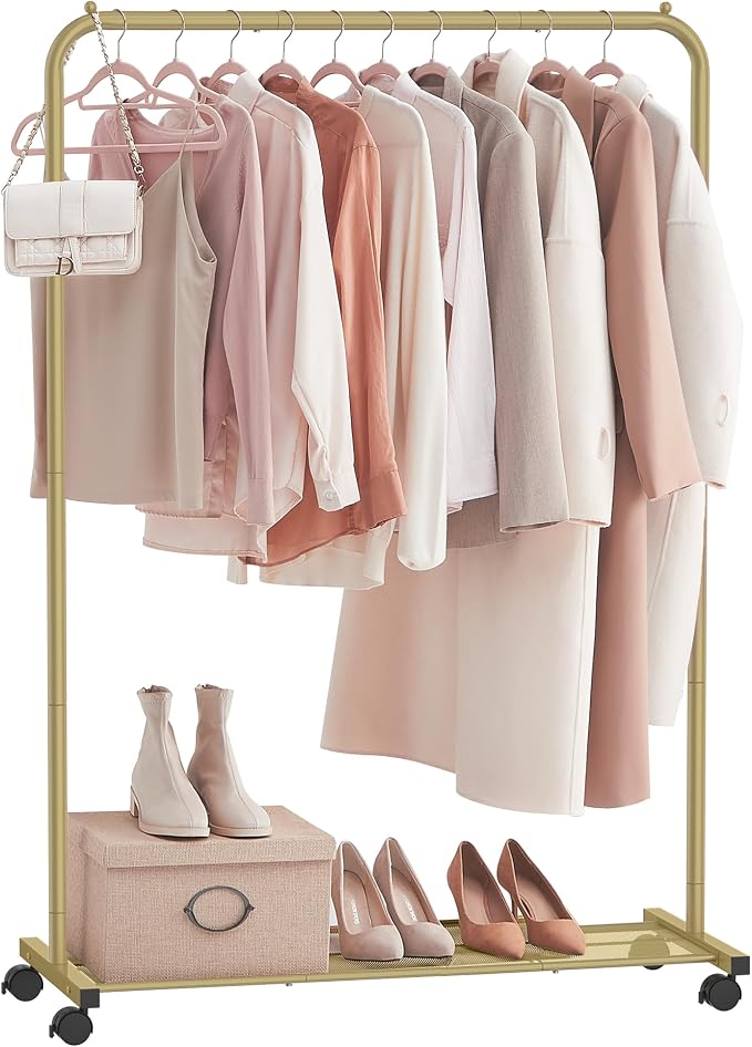 SONGMICS Clothes Rack with Wheels, Clothing Rack - Image 2