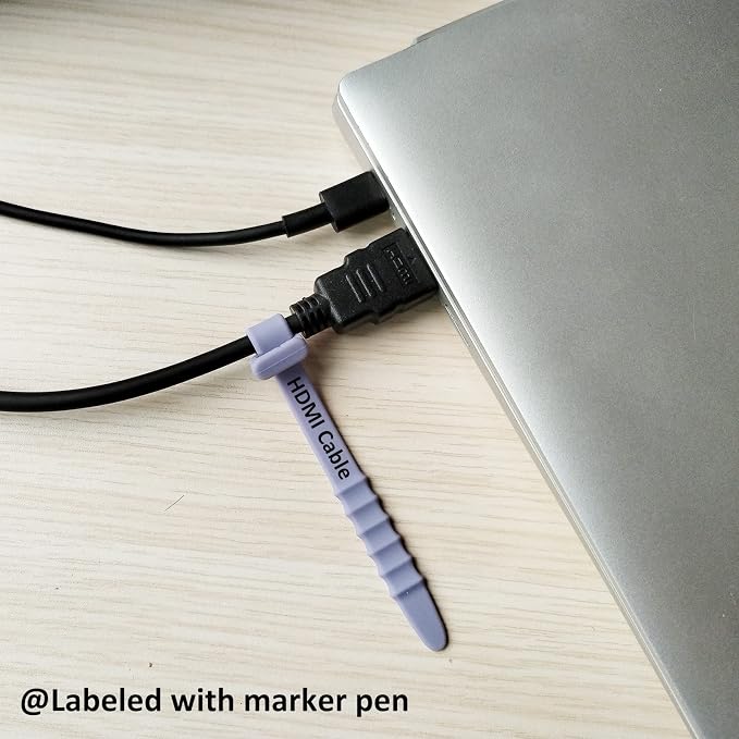 Reusable Silicone Zip Ties Cord Organizer: Silicone Cable Ties Straps - Image 3
