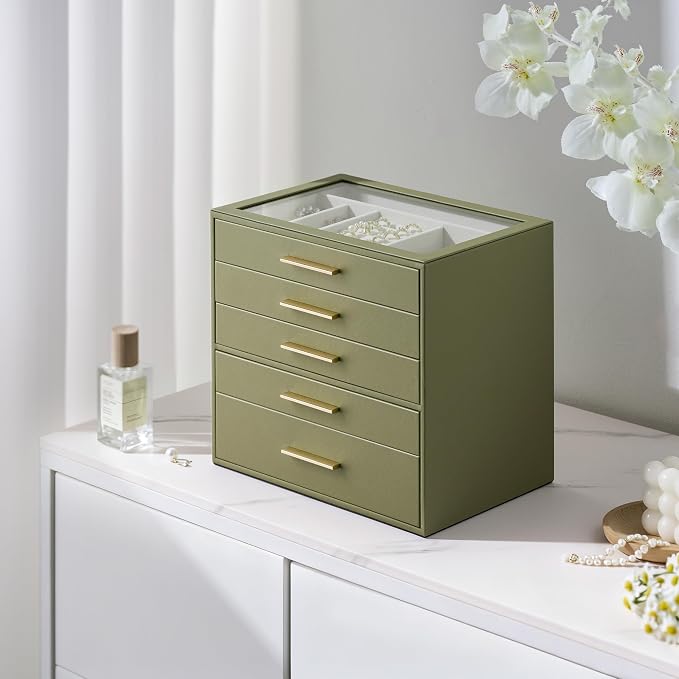 Jewelry Box Organizer Case for Women: 5-Layer Jewelry Storage Case - Image 6