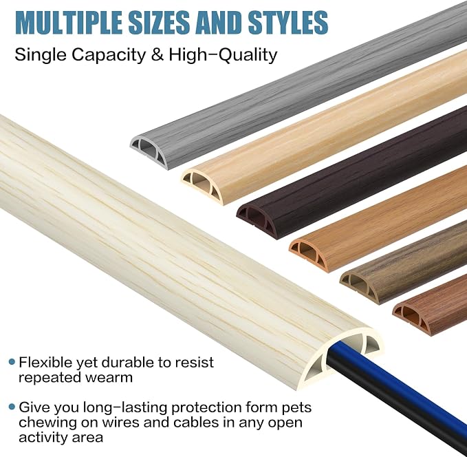 Floor Cord Covers for Wires 10FT Cable Hider Wire Cover Self Adhesive Cord - Image 6