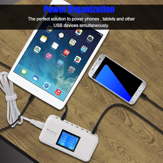 60W/12A 8-Port Desktop Charging Station Multiple USB, Tablet and More - Image 4