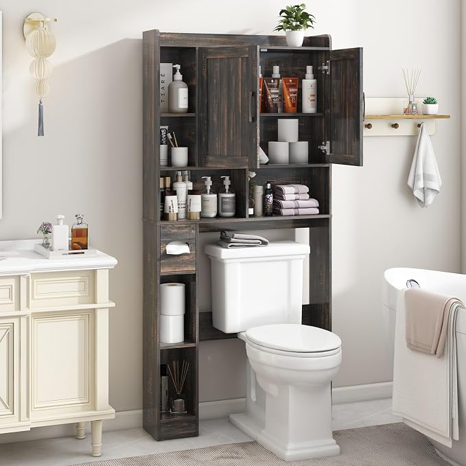 Vabches Over The Toilet Storage Cabinet, Farmhouse Storage Cabinet Over Toilet - Image 7