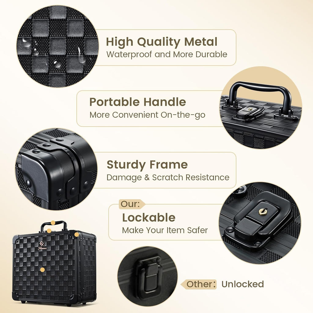 Makeup Bag with LED Mirror – Hard Makeup Case with Lighted Mirror