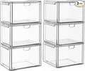 6 Pack Small Stackable Stroage Drawers, Acrylic Bathroom Makeup Organizer by shoeboxesanddeskorganizers