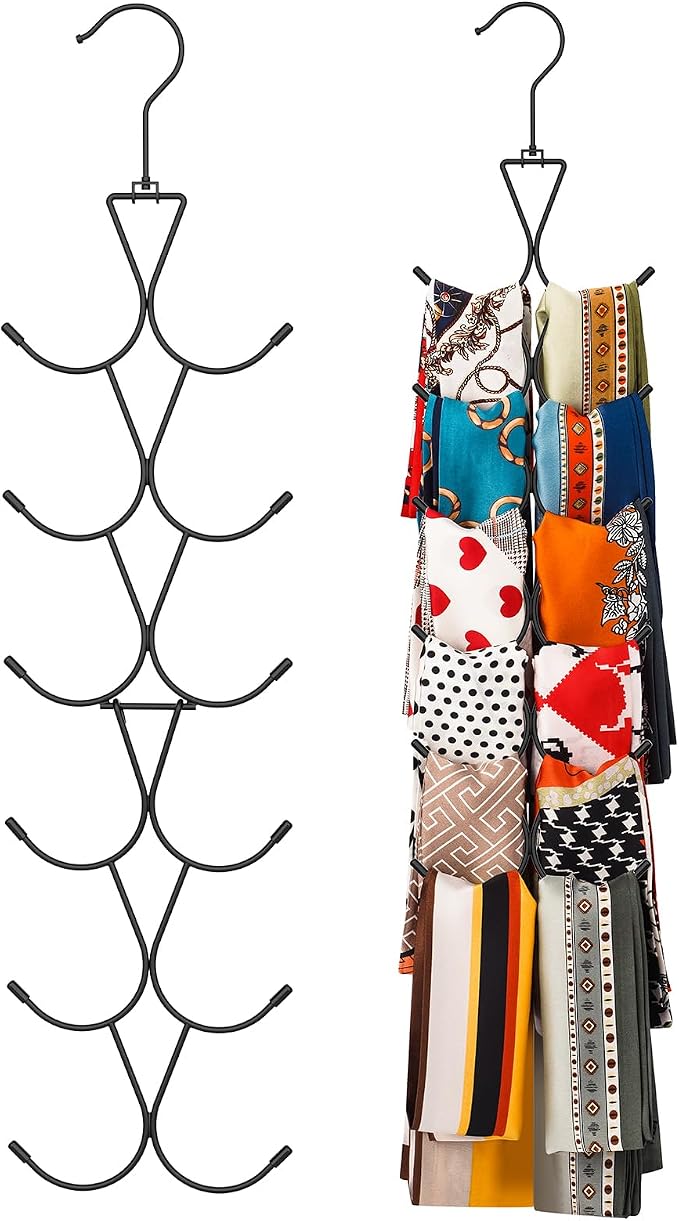 Scarf Hanger 12 Storages, Purse Hanger by Uinicor