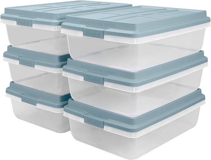 Hefty HI-RISE 40 Qt Stackable Storage Bins by Hefty