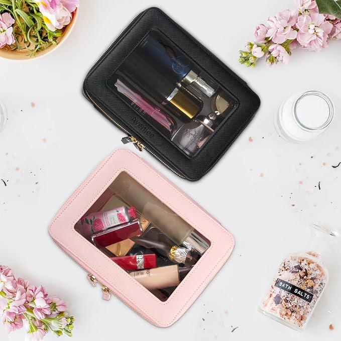 Aveniee Clear Makeup Bag Set, Portable Travel Toiletry Bag Cosmetic Case - Image 6