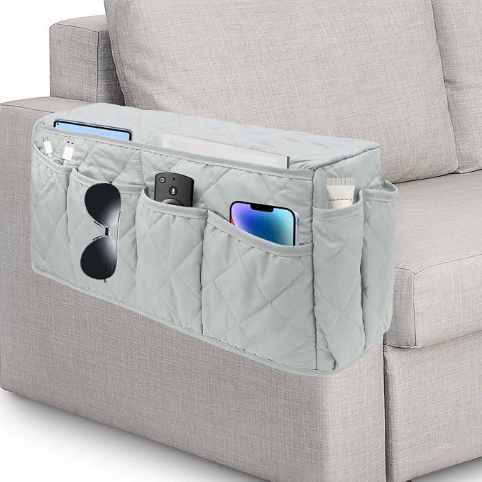 Remote Control Holder, Non Slip Bedside Armchair Caddy, Recliner Arm Caddy by DecorateYourLife