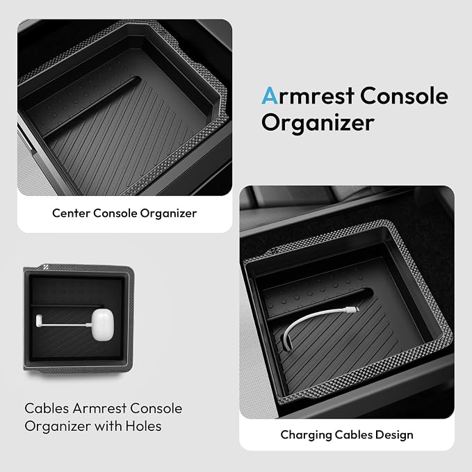 Center Console Organizer Tray for Tesla New Model Y Juniper Accessories 2025 - Image 8