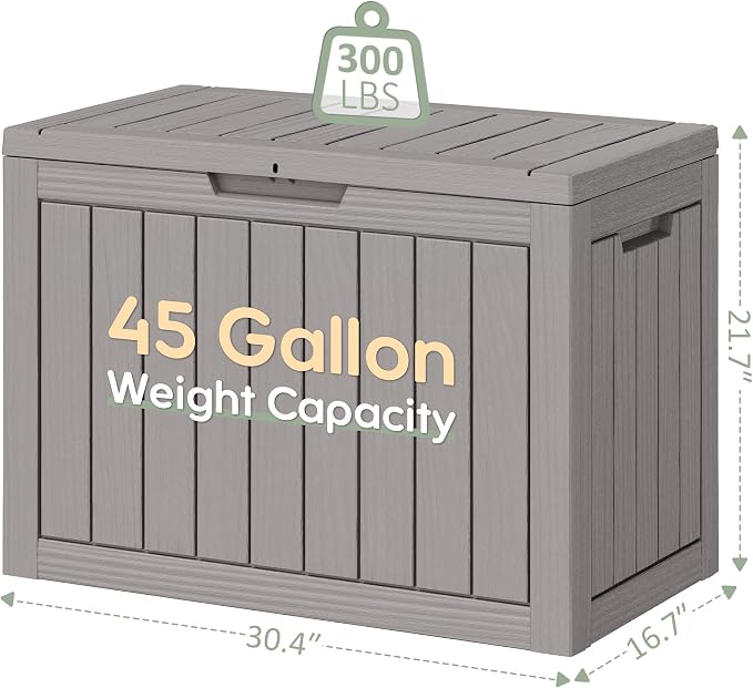 Outdoor Storage Box, Resin Deck Boxes Indoor and outdoor, Waterproof Storage - Image 3