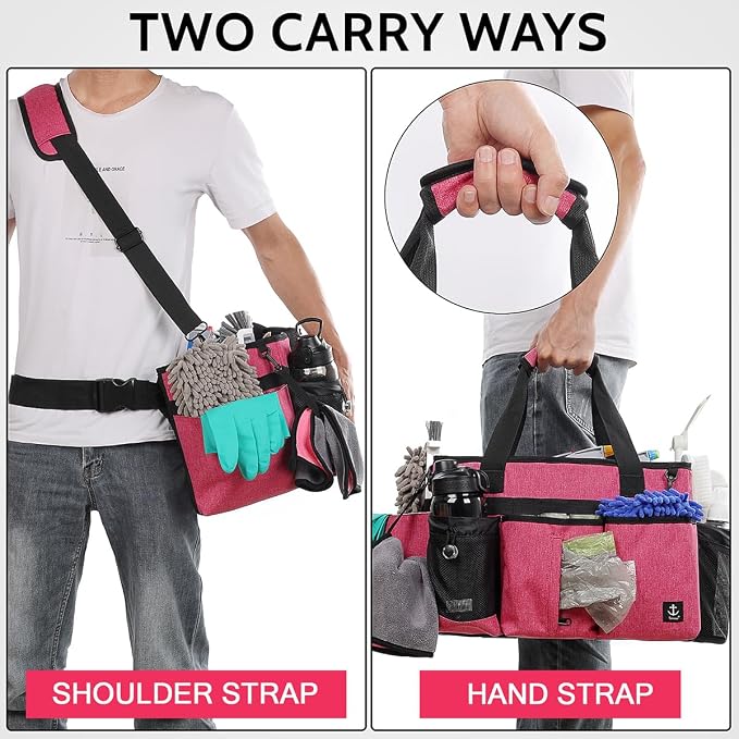 Large Cleaning Caddy Bags Pink - Image 5