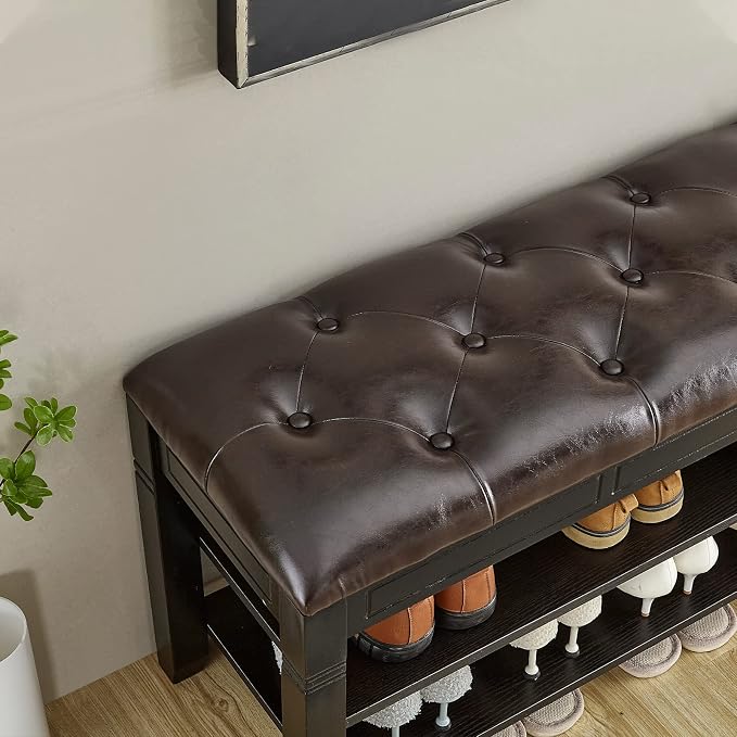 LEILISI Shoe Bench, Storage Rack Organizer - Image 6